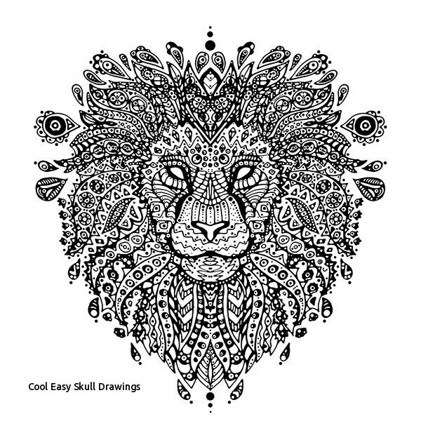600x600 Cool Easy Skull Drawings Scary Skull Drawing - Scary Lion Drawing