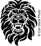 161x179 scary lion head vector illustration of a lion head with scary - Scary Lion Drawing