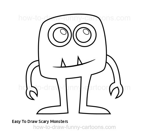 500x457 Easy To Draw Scary Monsters Collection Of Cartoon Monster - Scary Monster Drawings