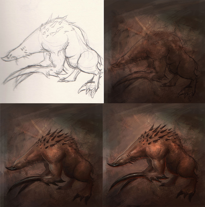 800x808 How To Draw Monster Art Concept - Scary Monster Drawings