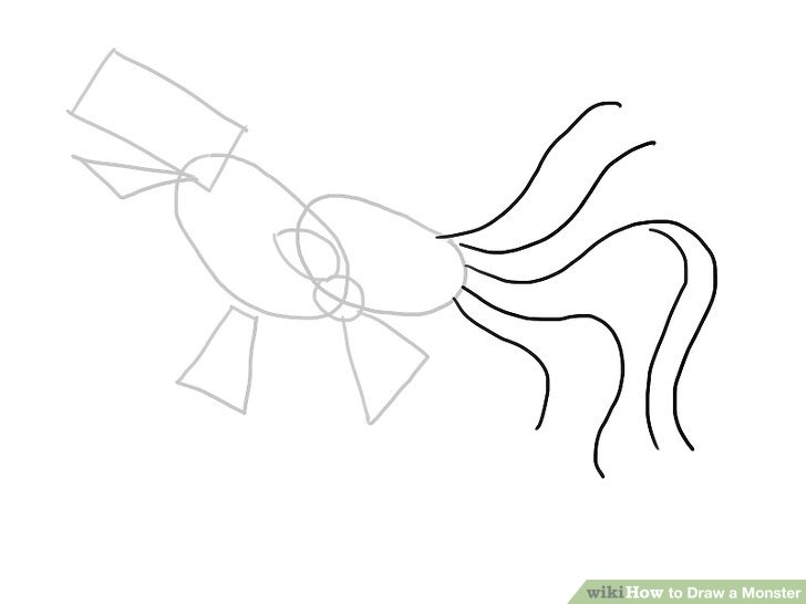 728x546 Easy Ways To Draw A Monster - Scary Monster Drawings