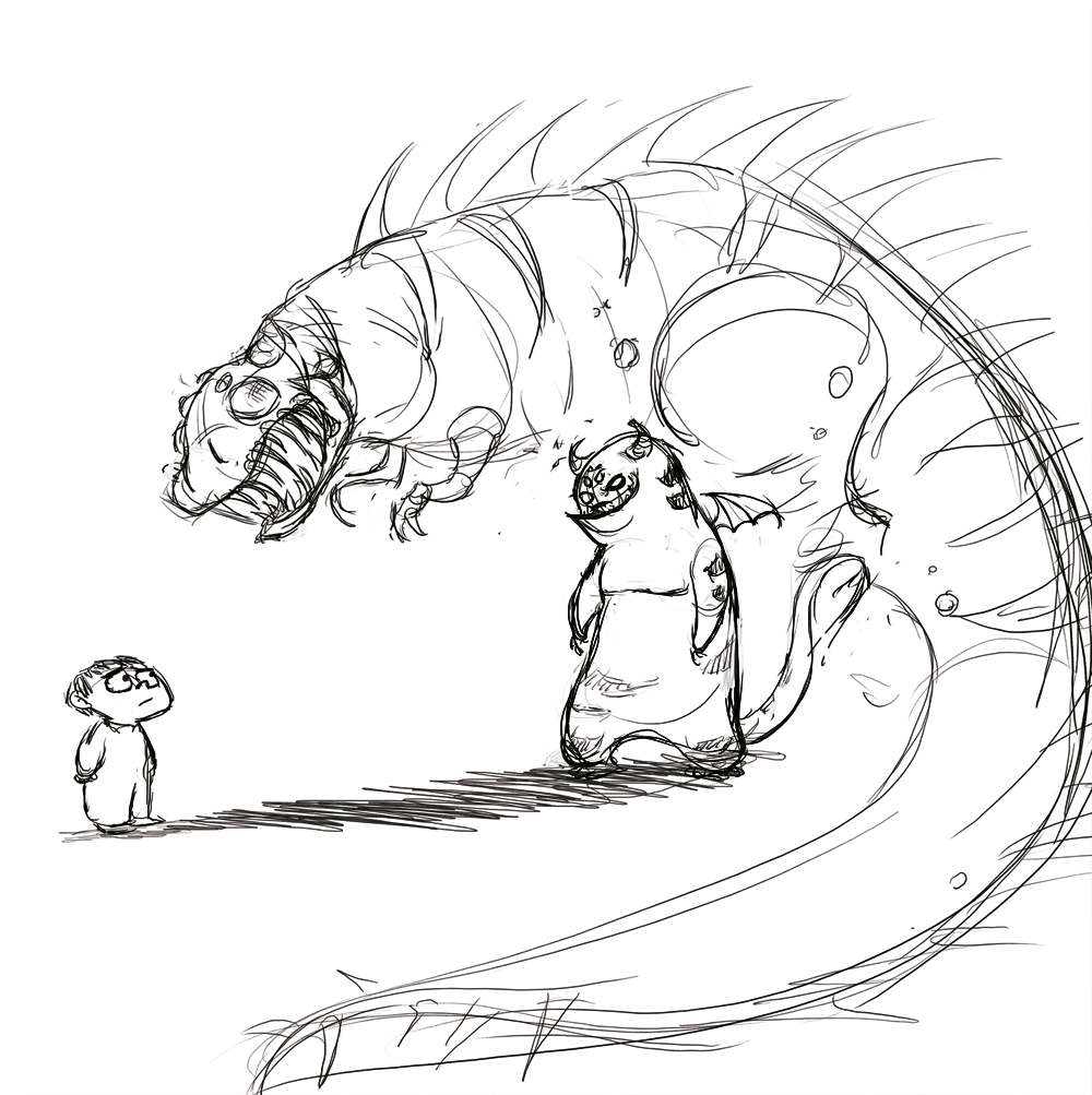 1000x1003 Amanda Wong Daily Challenge Day Draw A Scary Monster - Scary Monster Drawings