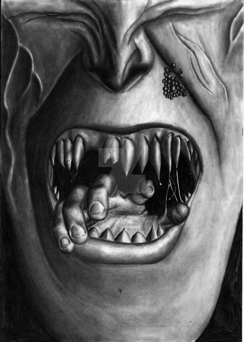 Scary Mouth Drawing at Explore collection of Scary