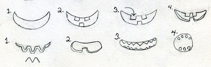 710x225 How To Draw A Jack O Lantern Ways - Scary Mouth Drawing