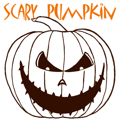 400x400 How To Draw A Scary Pumpkin Jack O Lantern In Easy Steps - Scary Mouth Drawing