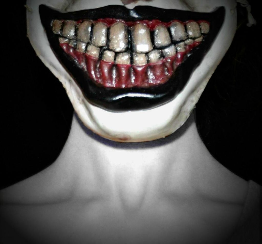 1024x953 how to make twisty the clown's mask steps - Scary Mouth Drawing