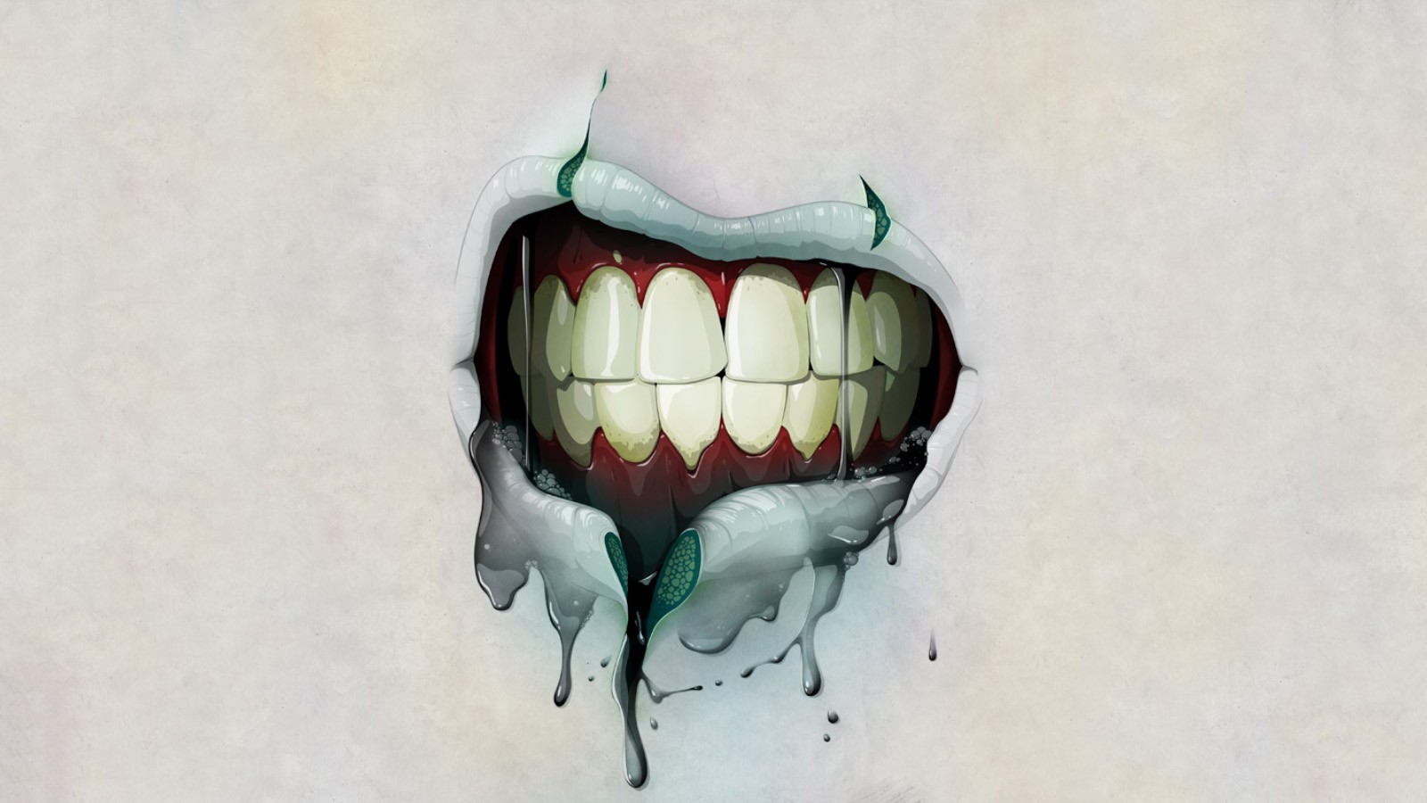 1600x900 mouth creepy zombie teeth wallpaper wallpaperup - Scary Mouth Drawing