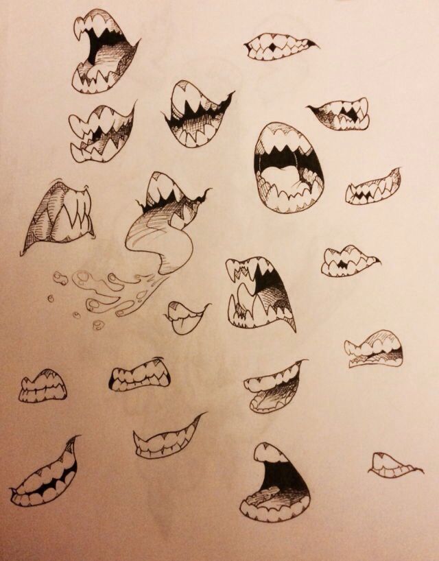 Scary Mouth Drawing at Explore