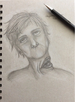 320x434 Kneaded Drawings On Paigeeworld Pictures Of Kneaded - Scary Mouth Drawing