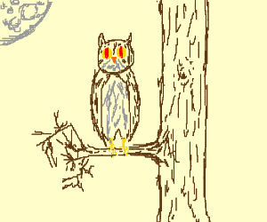 300x250 Scary Owl Drawing - Scary Owl Drawing