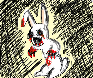 300x250 Scary Rabbit Drawing - Scary Rabbit Drawing