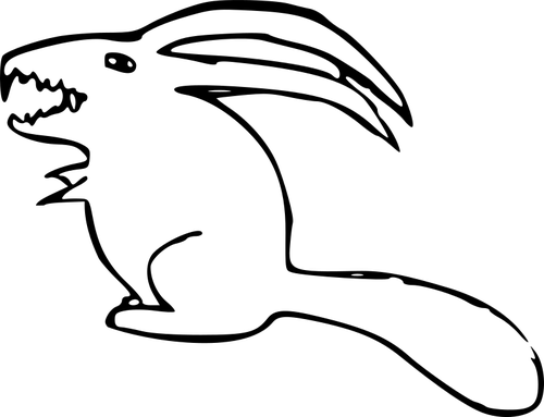500x383 Scary Rabbit Drawing - Scary Rabbit Drawing
