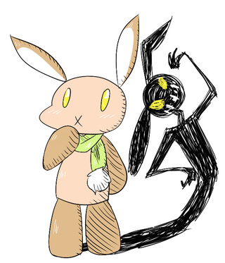 320x373 where are you off to little bunny this bunny actually sits - Scary Rabbit Drawing