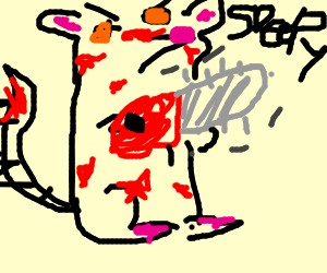 300x250 Scary Killer Rat Drawing - Scary Rat Drawing