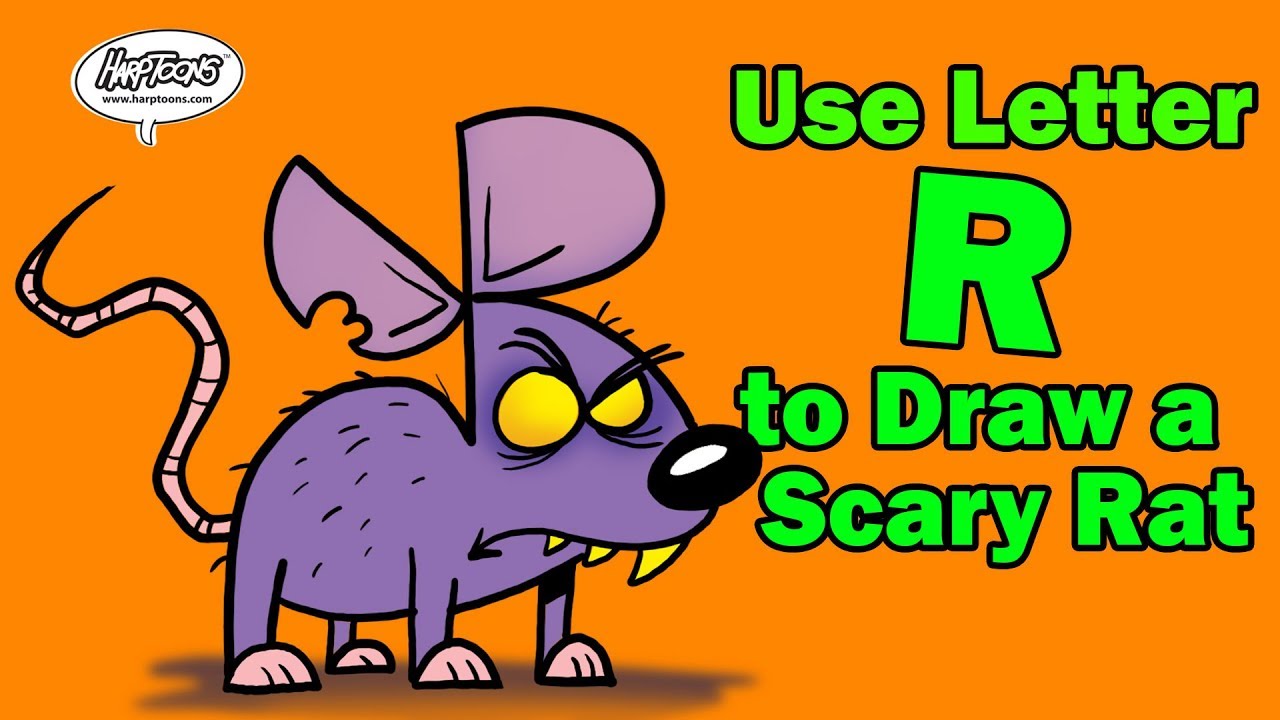 1280x720 Use The Letter R To Draw A Scary Rat - Scary Rat Drawing