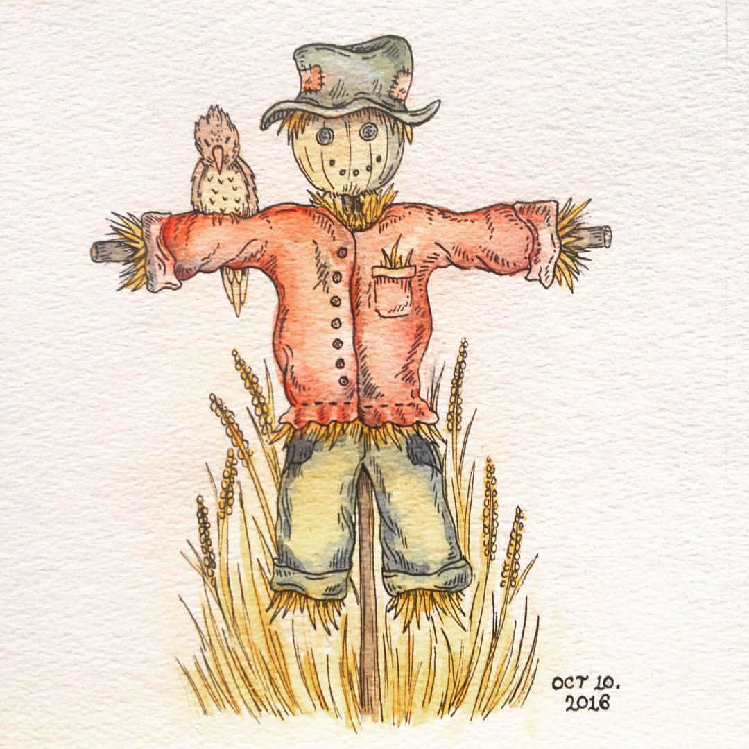 Scary Scarecrow Drawing at Explore collection of