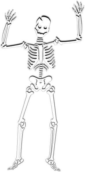 294x598 Scary Skeleton Clip Art - Scary Skeleton Drawing