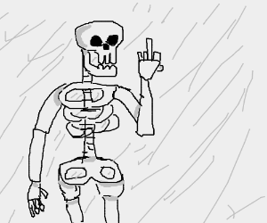 300x250 spooky scary skeleton drawing - Scary Skeleton Drawing