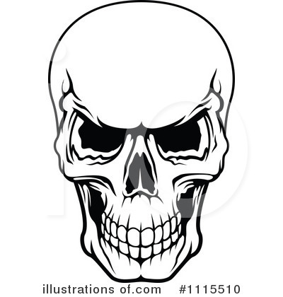 400x420 Free Skull Clipart - Scary Skull Drawing