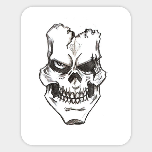 630x630 Skull Drawing - Scary Skull Drawing