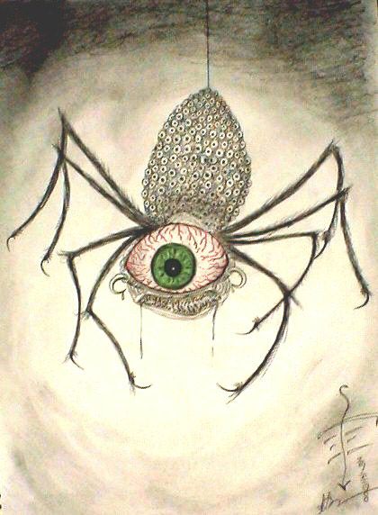 420x572 Inkpencil Scary Monsters, Scary - Scary Spider Drawing