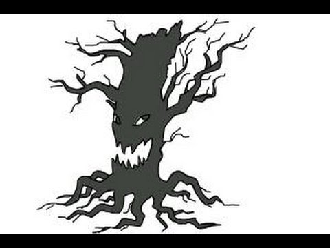480x360 How To Draw A Scary Tree - Scary Tree Drawing