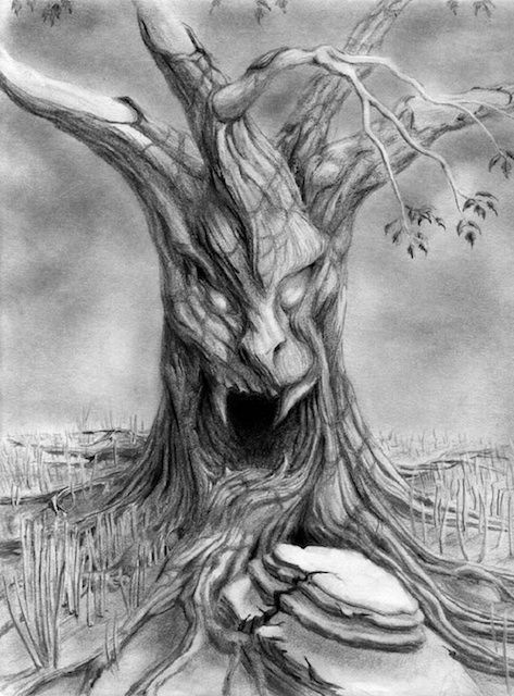 473x640 big scary tree scary trees halloween drawings, scary drawings - Scary Tree Drawing