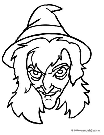 364x470 scary witch face - Scary Witch Drawing