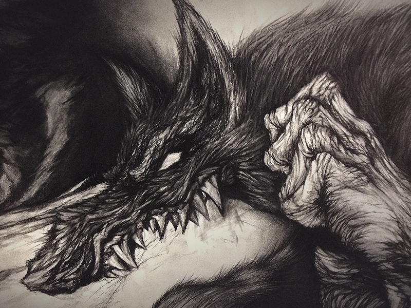Wolf - Scary Wolf Drawing. 