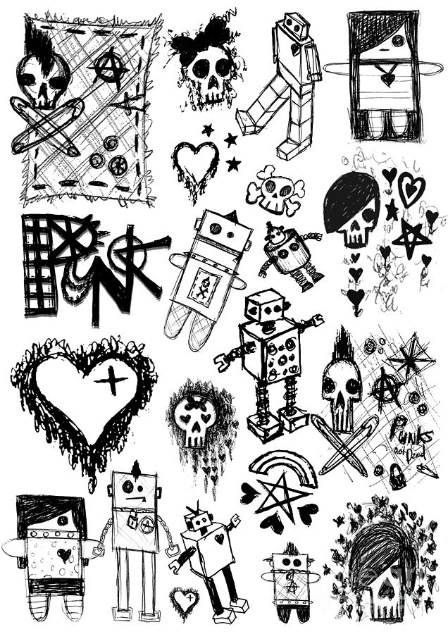 636x900 Scene Kid Sketches Drawing - Scene Kid Drawings