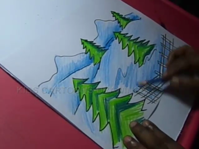 640x480 Kids Cartoon Drawings How To Draw Beautiful Scenery Drawing - Scenery Cartoon Drawing