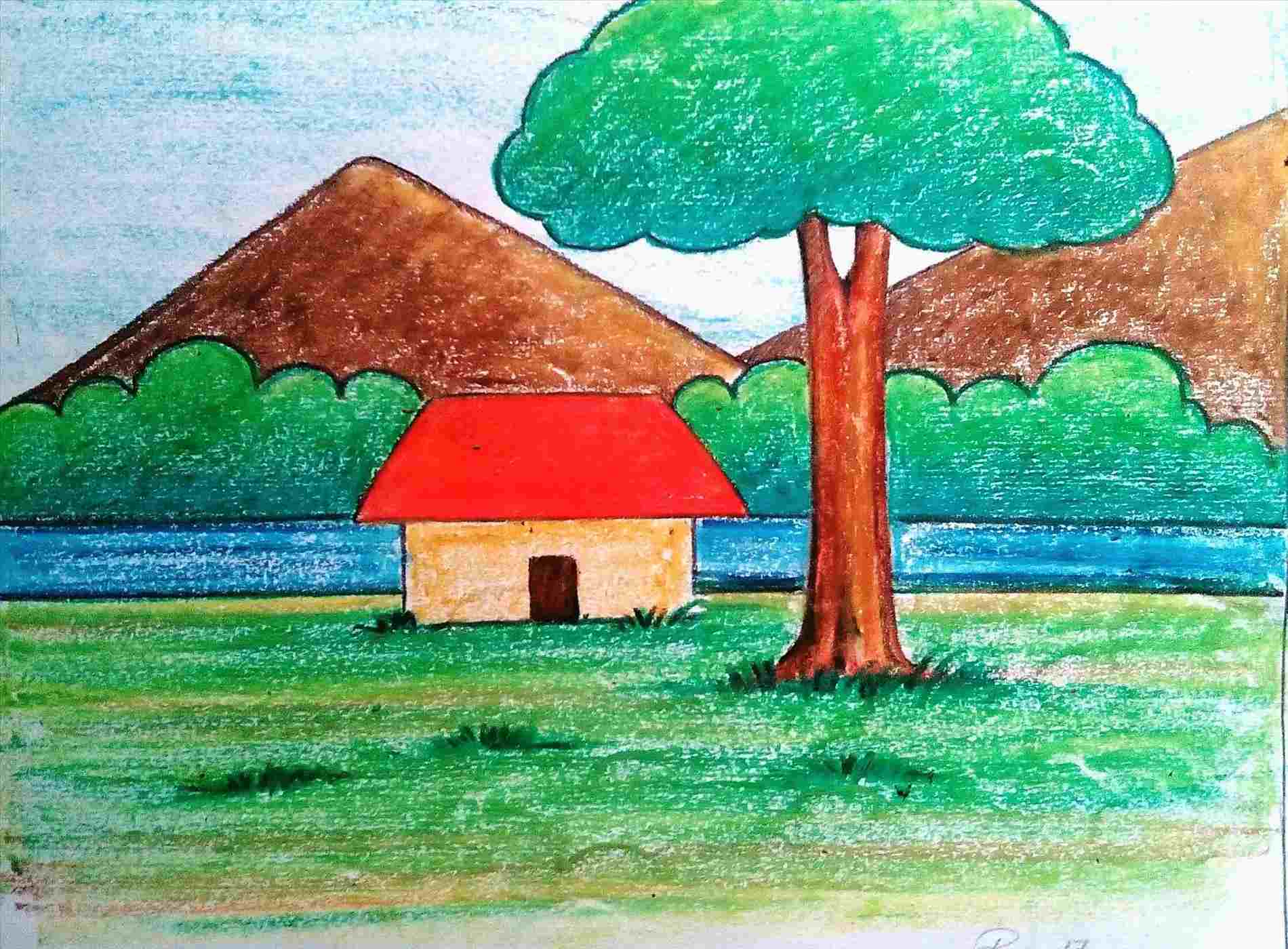 Featured image of post Colour Landscape Drawing Easy : How to draw easy scenery drawing with beautiful landscape village scenery drawing with pencil sketch if you like this video.