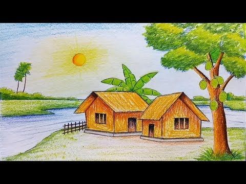 480x360 How To Draw Scenery Of Summer Season Step - Scenery Drawing