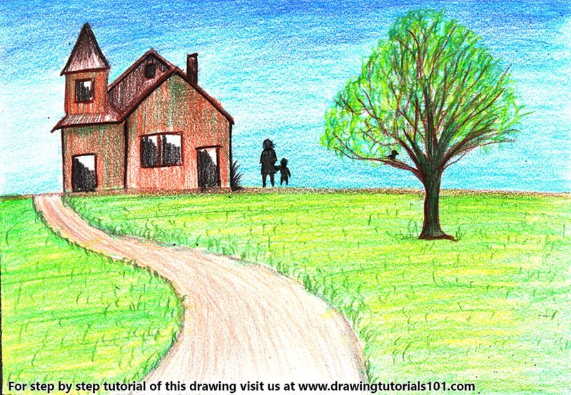 Scenery Drawing at PaintingValley.com | Explore collection of Scenery ...