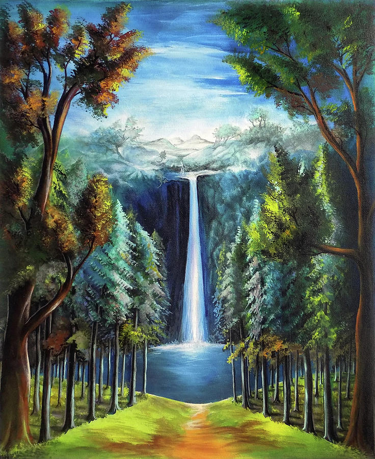 736x900 Beautiful Scenery Drawing - Scenery Drawing