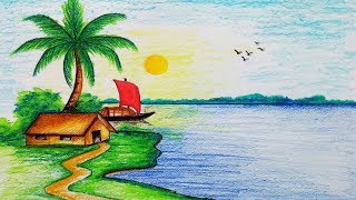 320x180 Pictures Simple Scenery Drawing - Scenery Drawing Easy