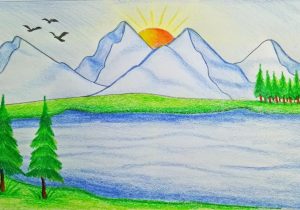 300x210 simple scenery pictures to draw easily - Scenery Drawing Easy