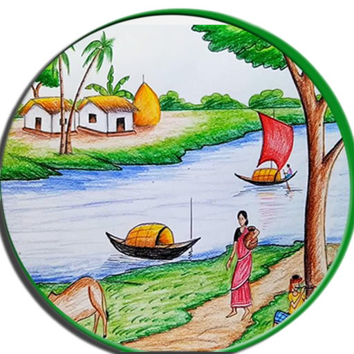 512x512 Collection Of Free Scenery Drawing Easy Download On Ui Ex - Scenery Drawing Step By Step