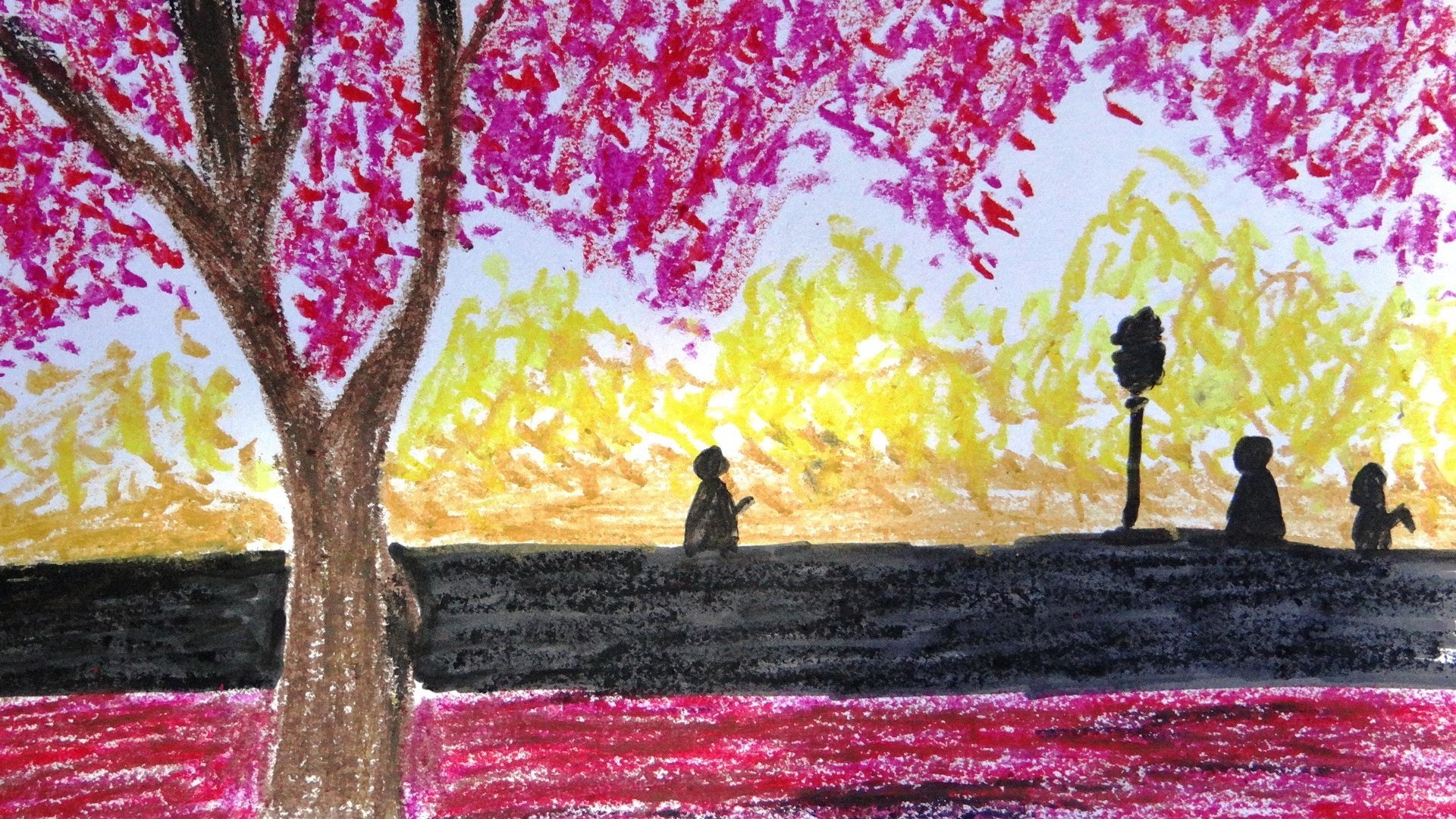 1920x1080 Scenery Drawing For Kids Easy Landscape Drawings Step - Scenery Drawing Step By Step