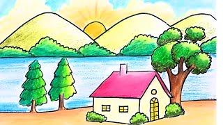 Scenery Drawing Step By Step at PaintingValley.com | Explore collection ...