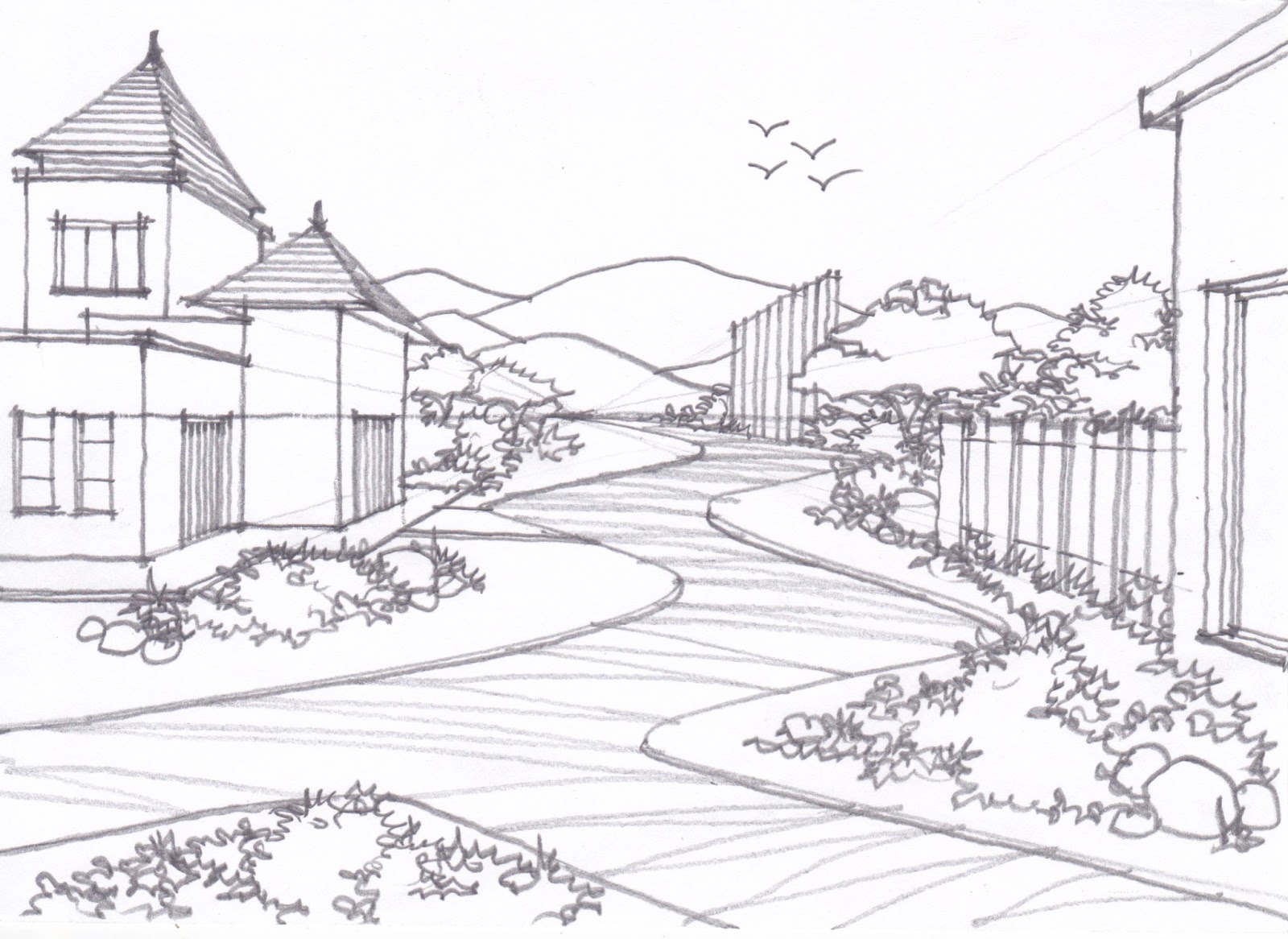 1600x1166 Huge Collection Of 'scenery Drawing' Download More Than Images - Scenery Images For Drawing