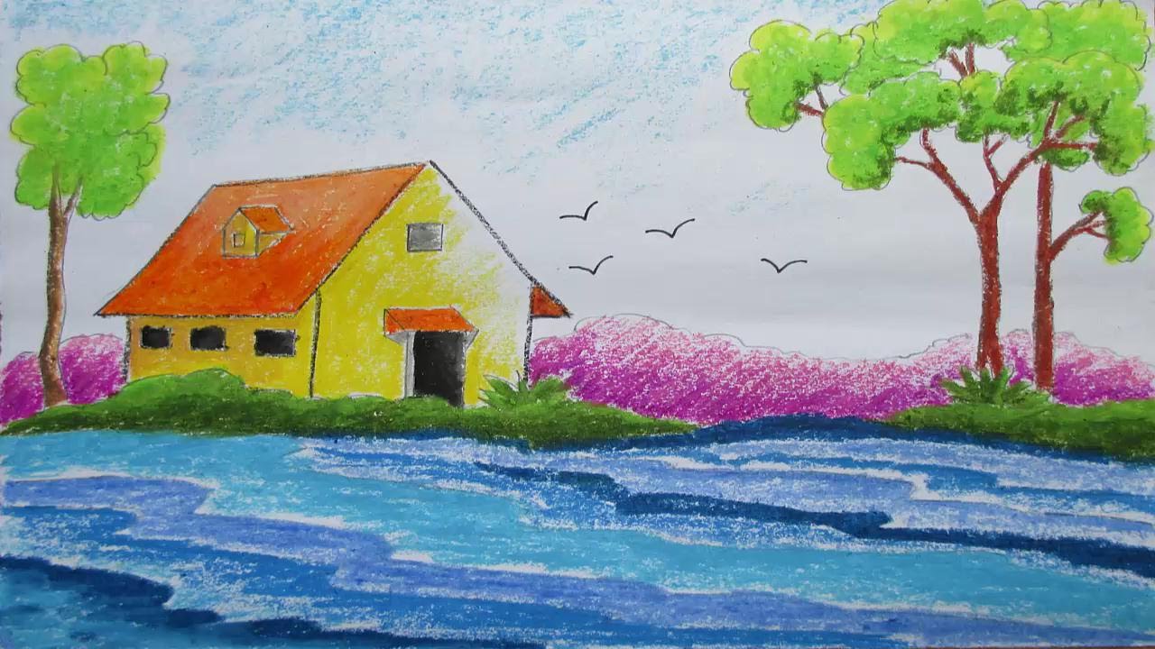 1280x720 Pastel Drawing How To Draw A Scenery Episode - Scenery Images For Drawing