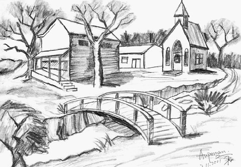 480x333 Scenery Drawings With Pencil - Scenery Images For Drawing