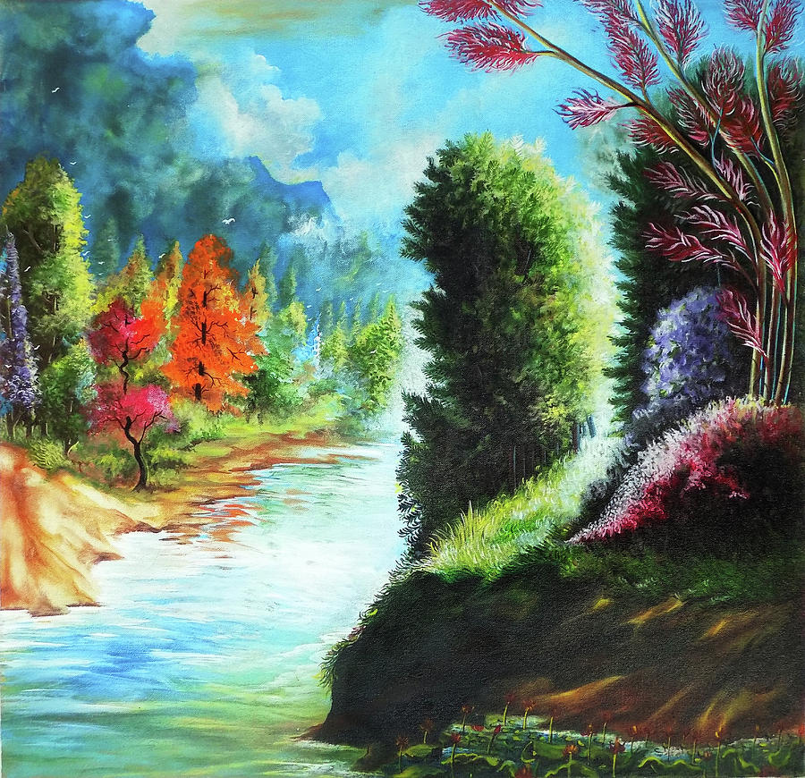 900x870 Beautiful Scenery Drawing - Scenery Images For Drawing
