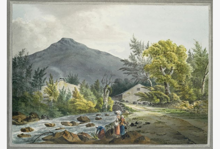 740x500 Northern Scenery In A Series Of Drawings - Scenery Pictures For Drawing