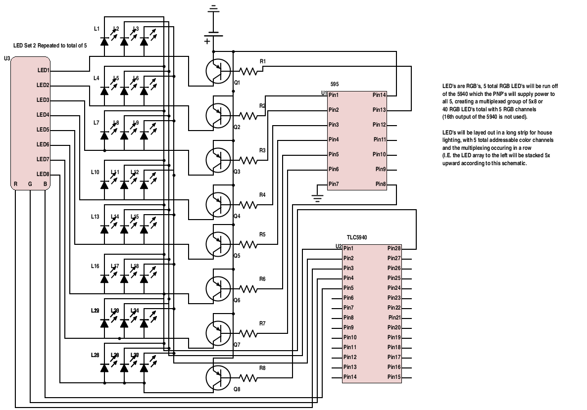1186x829 Led Plan - Schematic Drawing