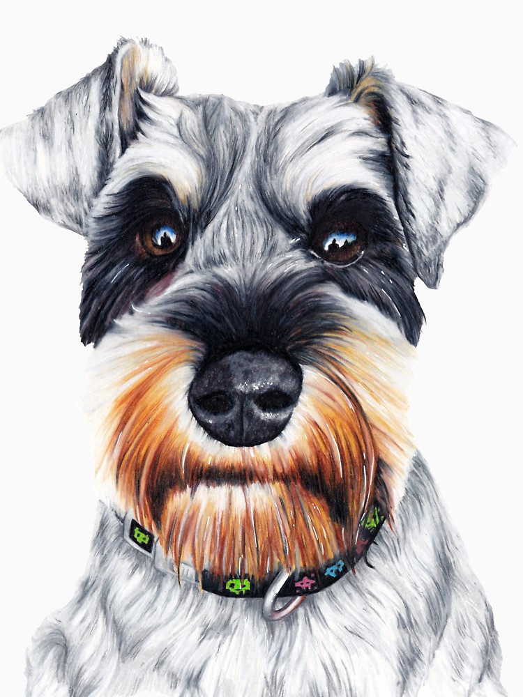 750x1000 mini schnauzer drawing t shirt - Schnauzer Drawing