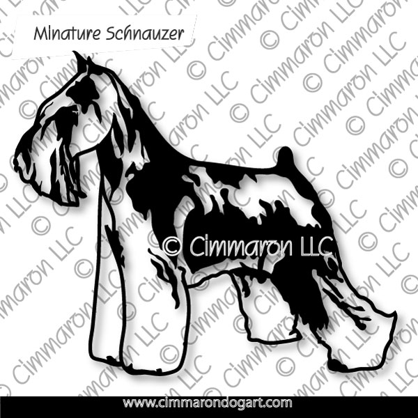 600x600 miniature schnauzer gaiting silhouette - Schnauzer Line Drawing