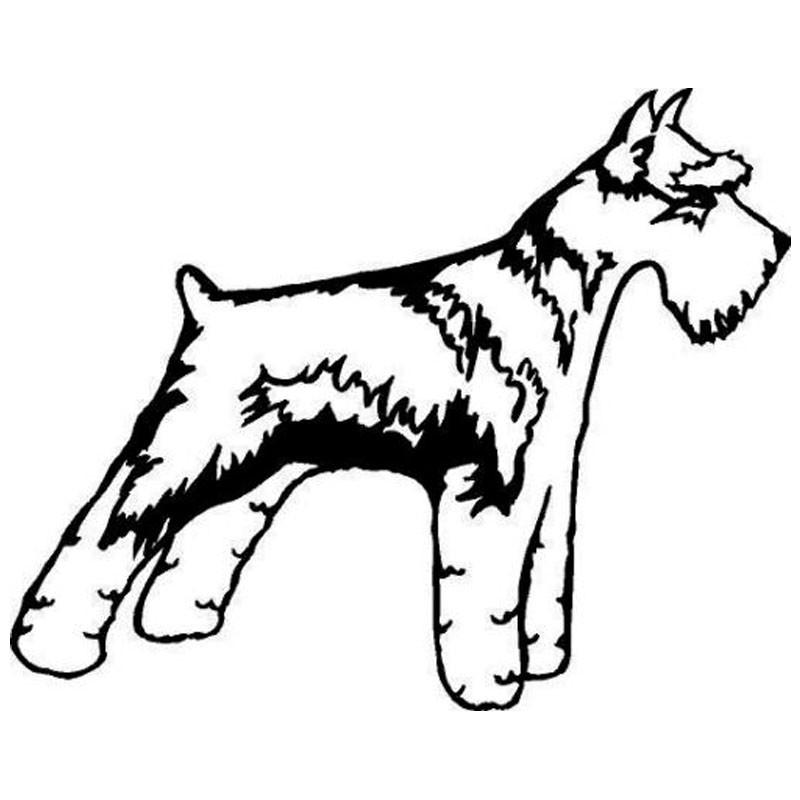 800x800 Schnauzer Decal Personality Plus Luvmyschnauzer - Schnauzer Line Drawing