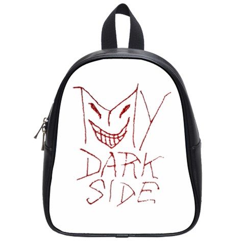 480x480 My Dark Side Typographic Design School Bag - School Bag Drawing